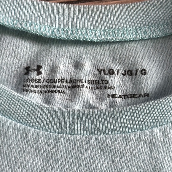 Under Armour Pink Logo Blue Short Sleeve Tee - Picture 2 of 6